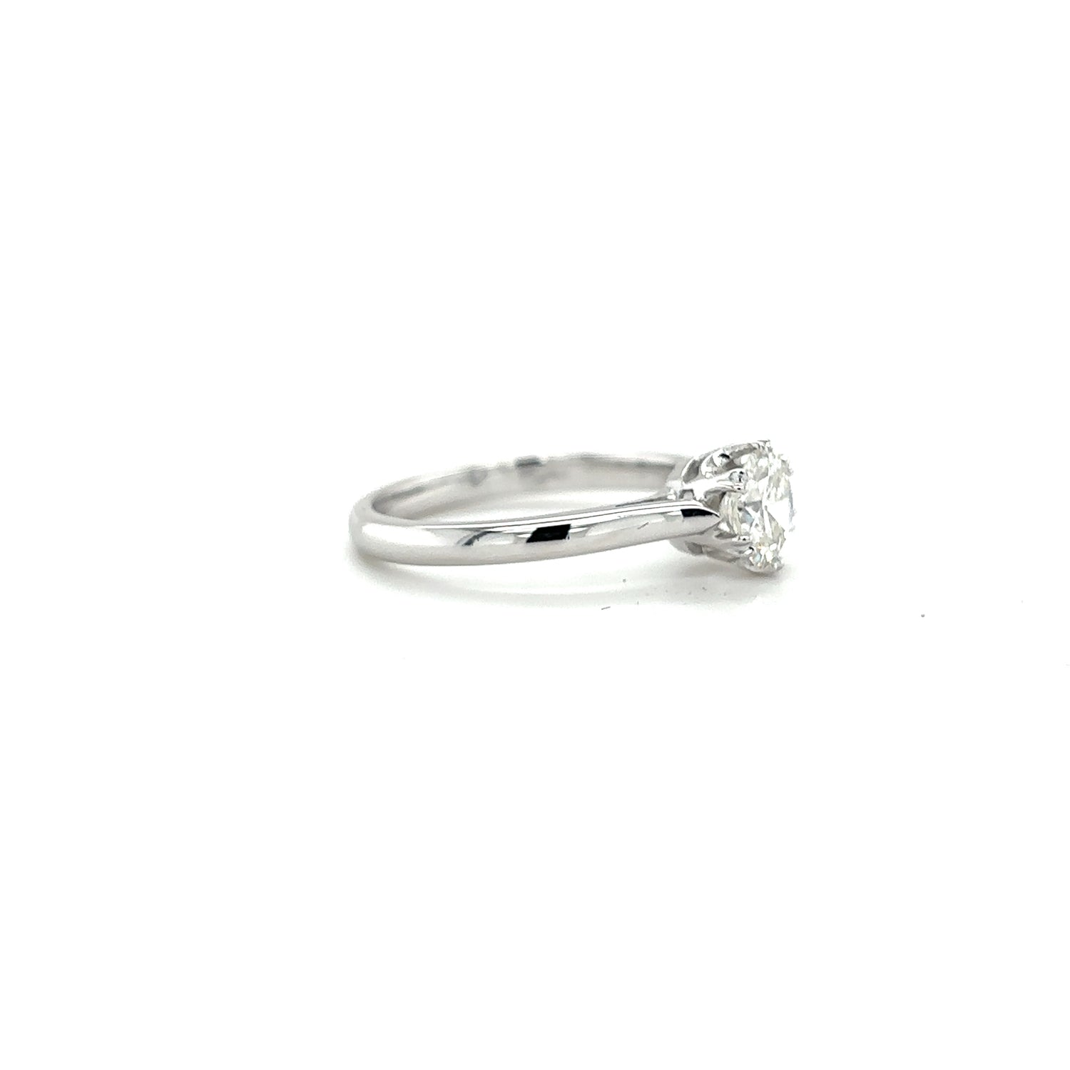 Platinum 0.74ct Old Cut Diamond Solitaire Ring