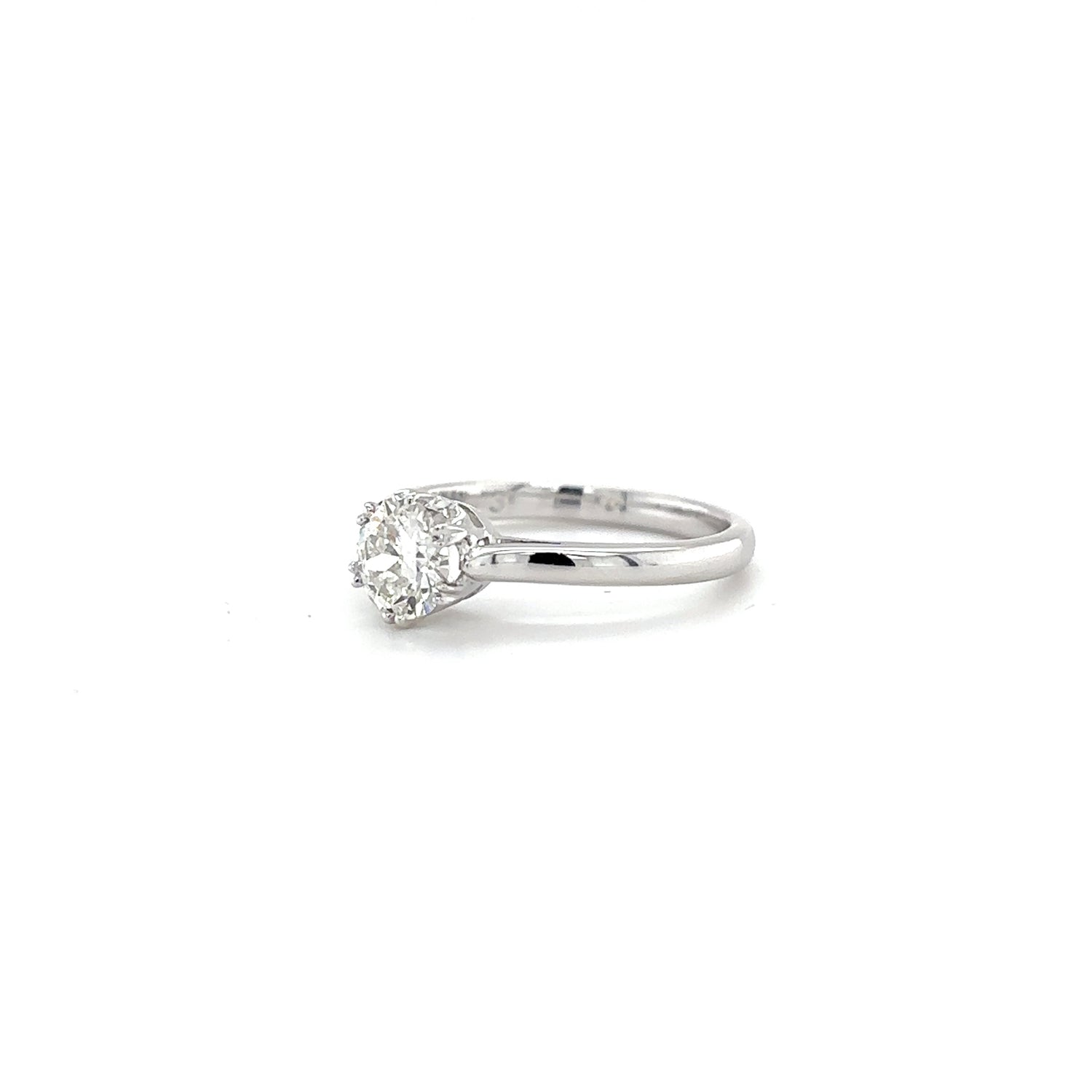 Platinum 0.74ct Old Cut Diamond Solitaire Ring