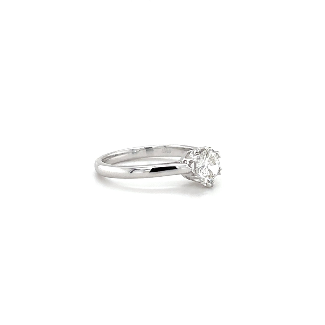 Platinum 0.74ct Old Cut Diamond Solitaire Ring